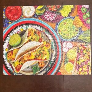 Springbok 1000 Piece Mexican Food Fiesta Taco Table Guacamole Puzzle COMPLETE